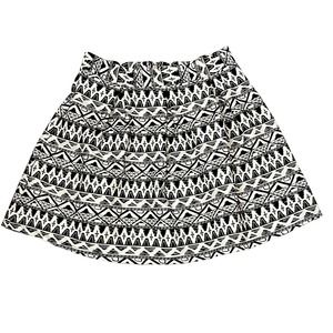 Forever 21 Skirt Size 1 Juniors Black White Lined Nylon Blend Womens‎ 28X18